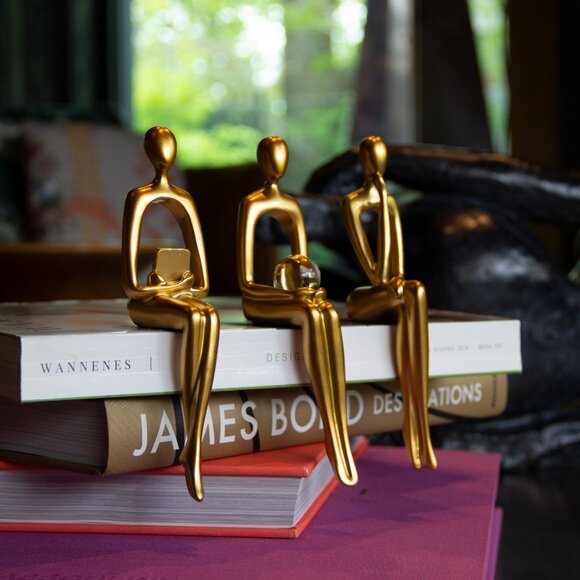 Adam & Friends Home Decor Shelf Sitters, Thinker, Fortune Teller, Reader - Picture 3 of 3